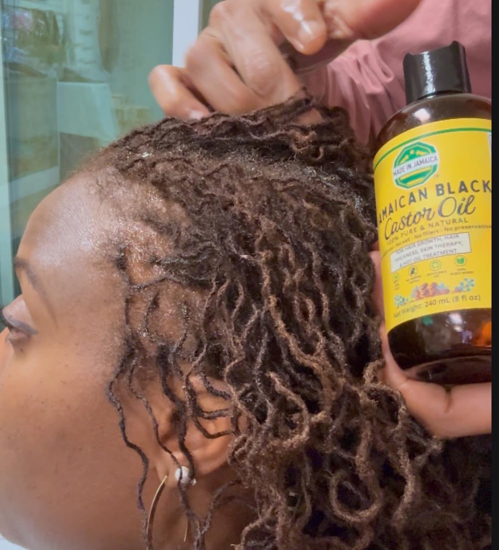 Jamaican Black Castor Oil for Hair Growth & Thinning Hair Heat-Crafted Scalp Oil for Edges, Hot Oil Treatment, Massage & Targeted Body Application – 4oz