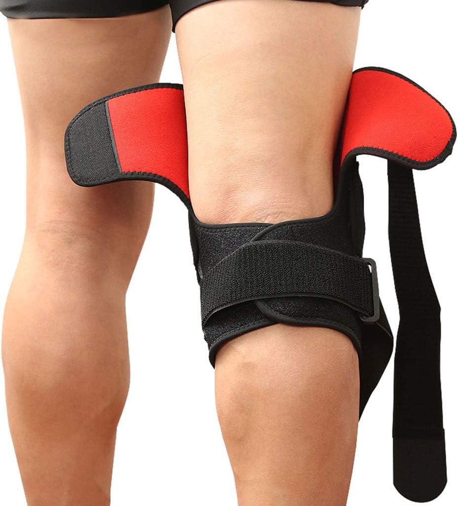 momowu 1PCS Hiking Cycling Knee Support Protector with Removeble Aluminum Plate 4 Straps for Mountaineering Knee Joint Restore