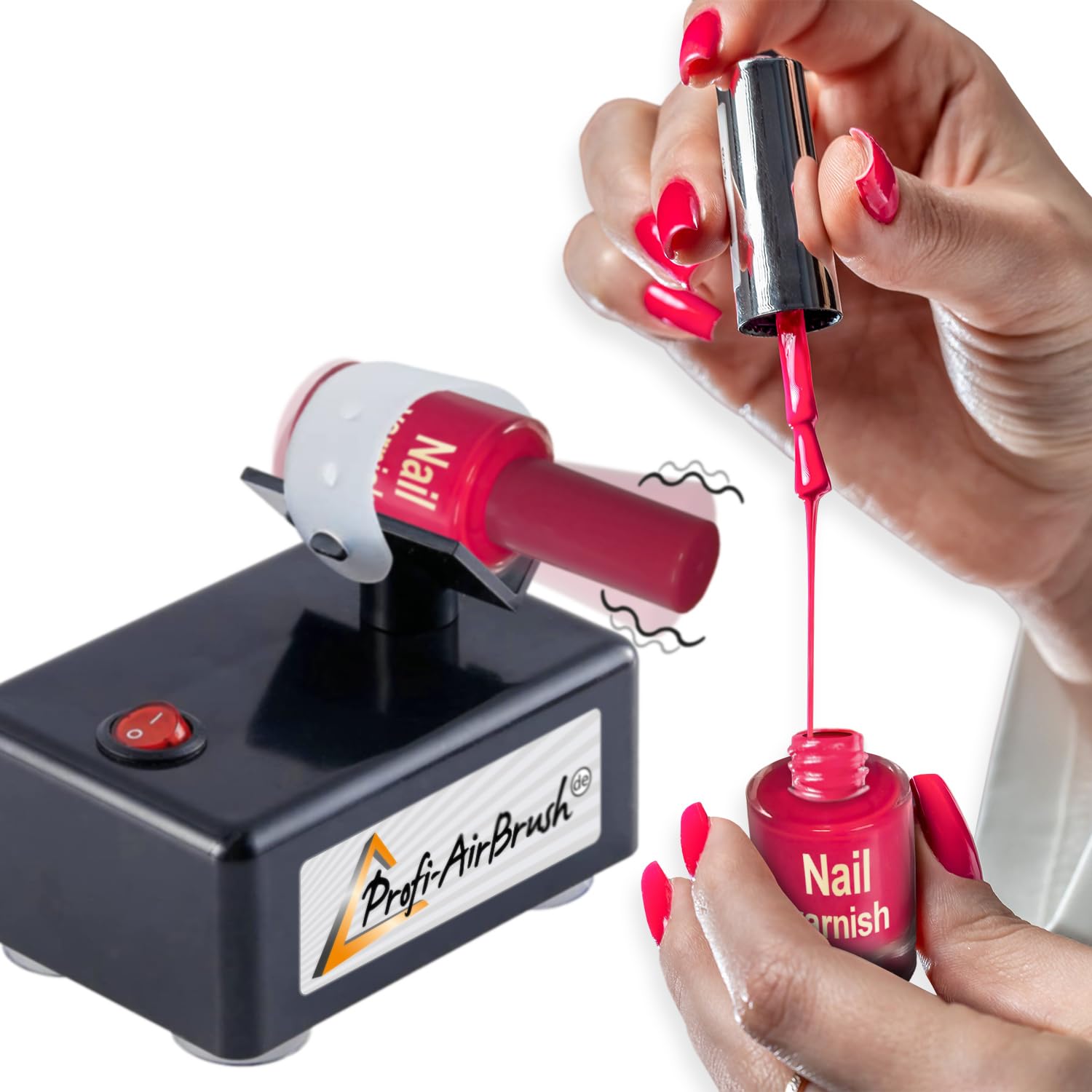 Elektrischer Nagellack-Schüttler – Blasenfreier Lack In Sekunden | Mit Gurten & Netzteil | Für Salon & Zuhause