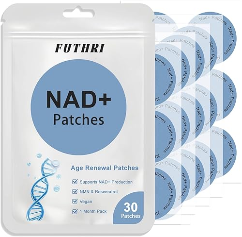 Miniatura 11 de Parches NAD+, veganos, 60 unidades Parches NAD para mujeres y hombres Parche NAD+ para energía y envejecimiento saludable con CoQ10