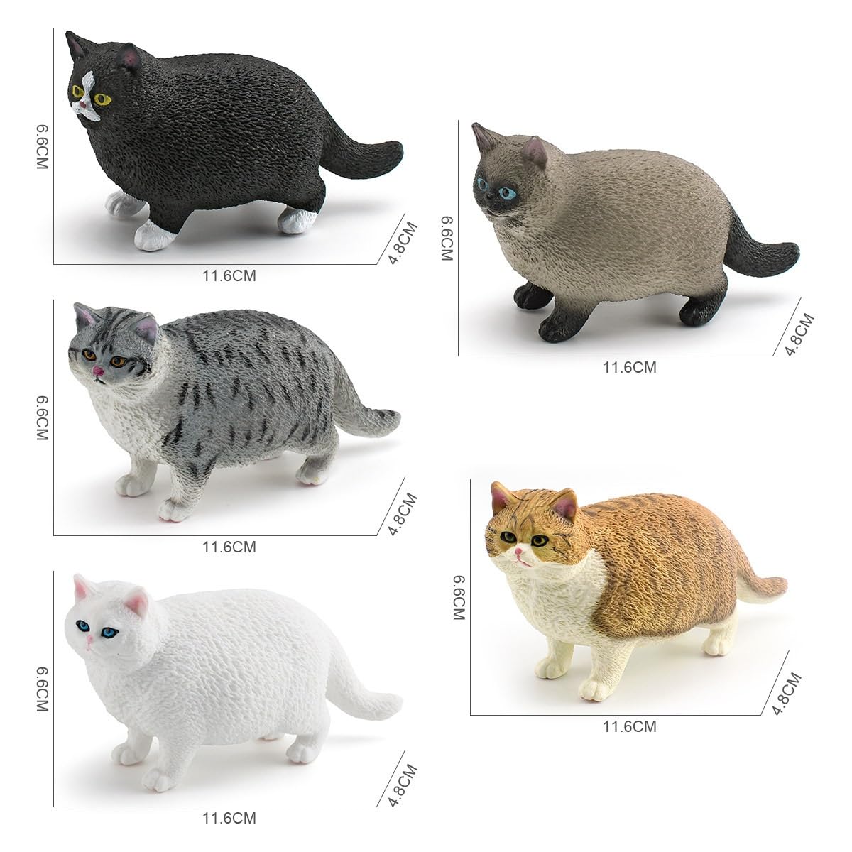 Amazon | リアル デブ 猫 フィギュア (茶トラ白) | フィギュア・ドール 