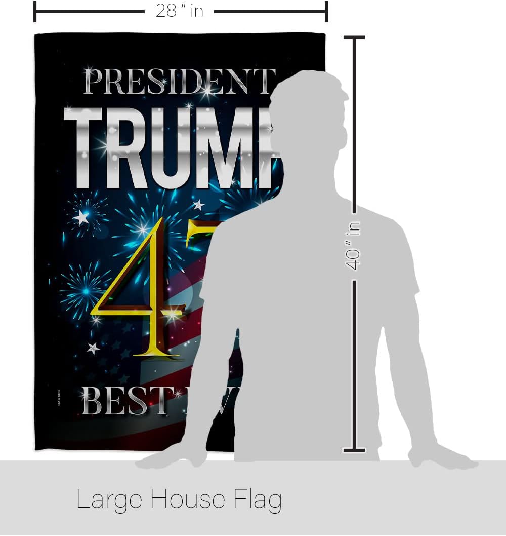 Trump Flag 46 Best Ever House Flag Patriotic Vote Keep America President Republican Party United State American Election Banner Small Garden Yard Gift Double-Sided, Made in USA
