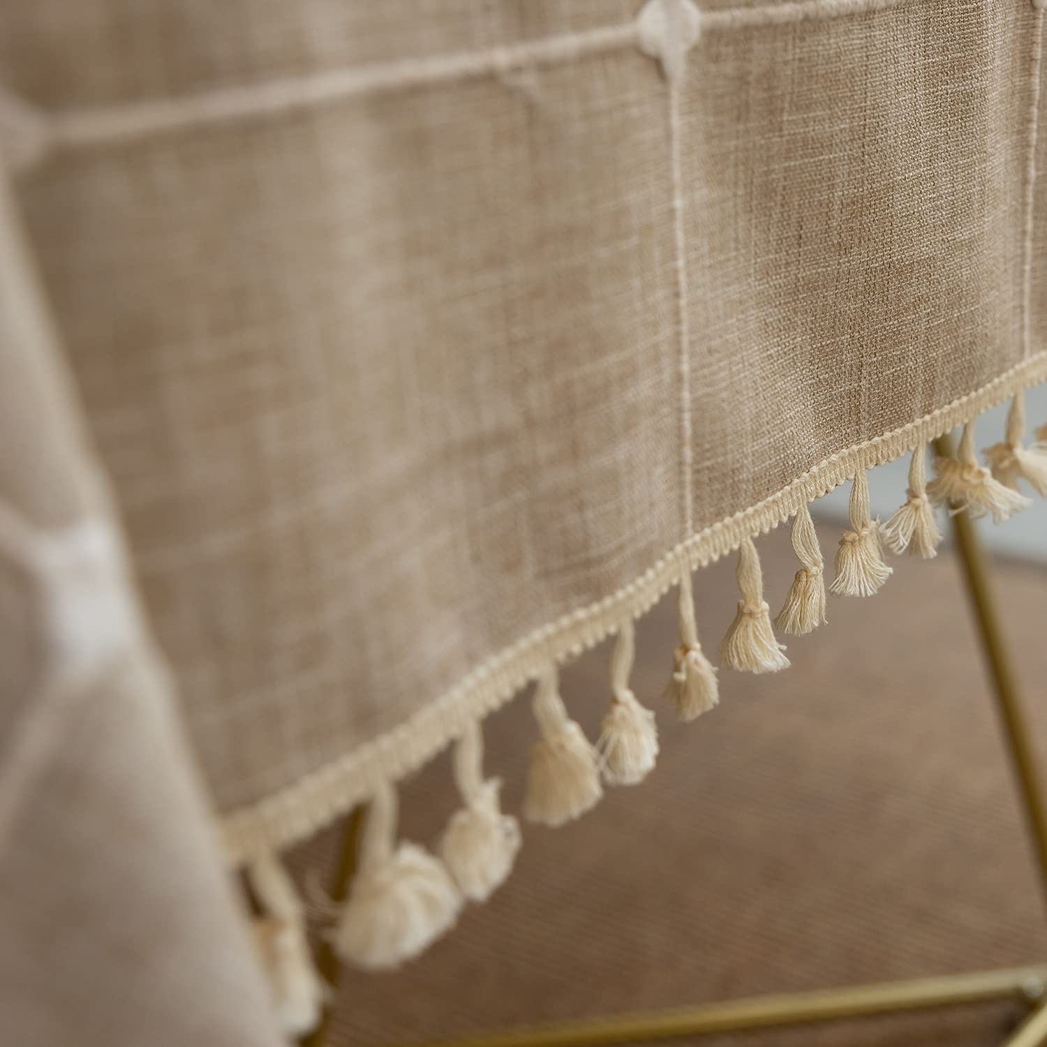 Nappe 135 x 230 cm - En coton et lin - Pour cuisine, salle à manger - Sans plis - Rectangulaire, allongée