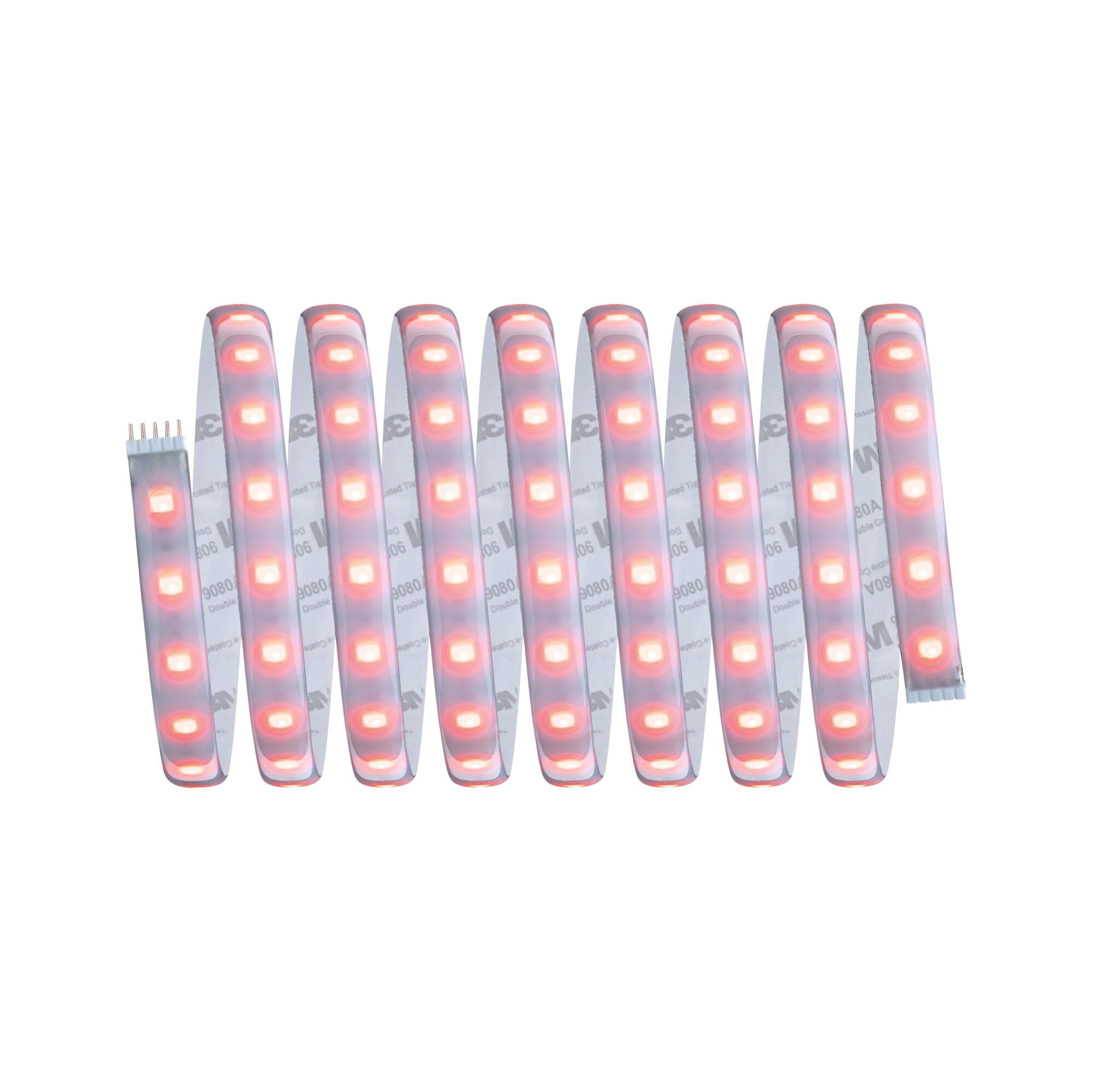 Paulmann 78884 LED Stripe MaxLED 500 Basisset Smart Home Zigbee IP44 3m incl. 1x23 W dimmbar RGBW Farbsteuerung Silber Kunststoff Lichtstreifen 3000 K