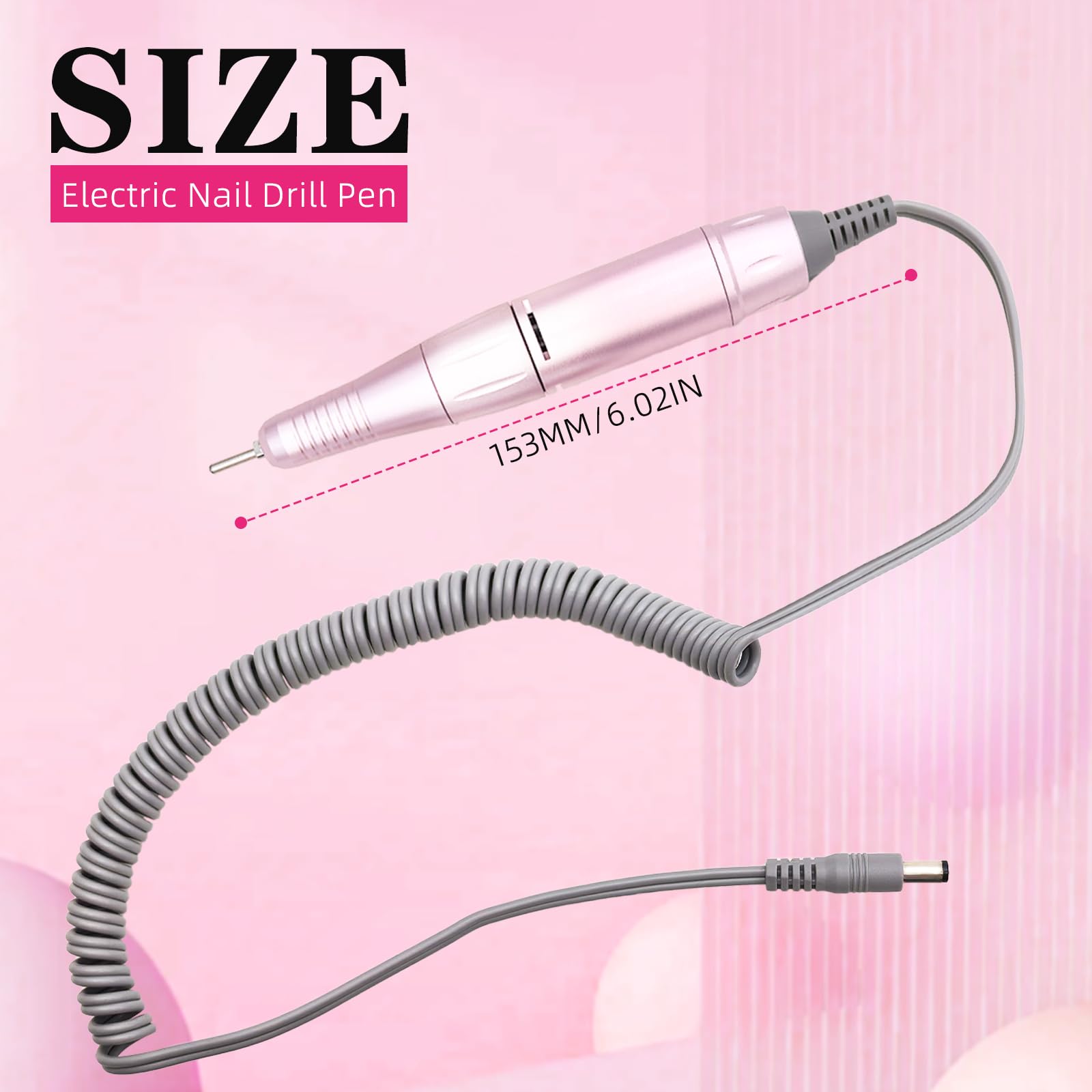 Fresa per Unghie, Motore per Manicure e Pedicure, Lima Elettrica Corpo Macchina senza Punte, per Nail Art (rosa)