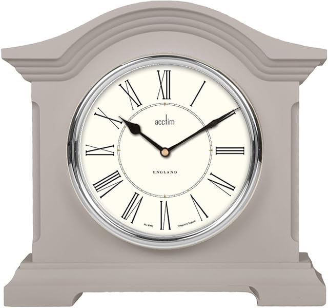 Acctim 33796 Cliffburn Mantel Clock in Taupe