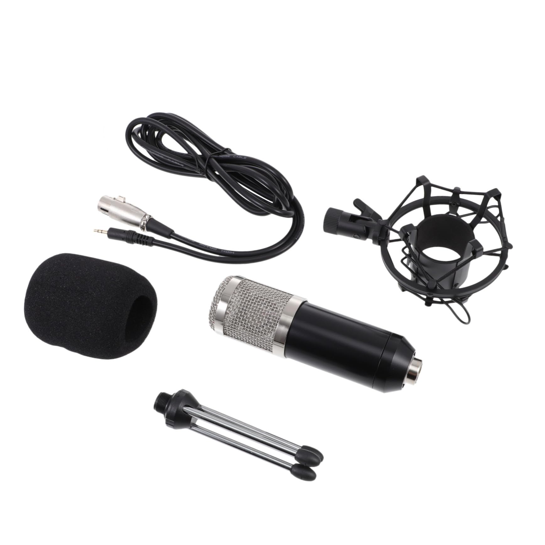 Microfono Condensatore con Alimentazione Multiuso per Ktv Conferenze e Live Streaming Kit Leggero e Professionale