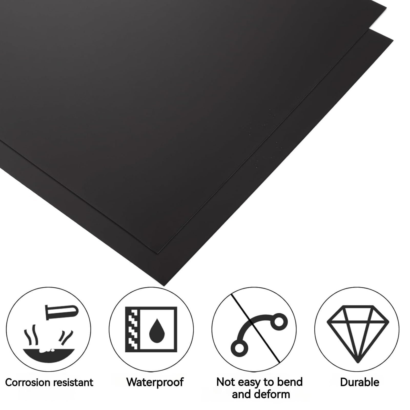 3 pezzi Lastra Alluminio Anodizzato Nero Lega 5052, Spessore 0.5-2 mm, Pannello Metallico Resistente per Incisione Laser, Stampa, Progetti Fai da Te e Uso Industriale (300X300X0.5mm)