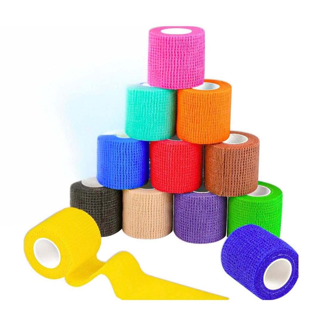 PET FUN Dog Bandage for Walk | Anti-Dirty Self-Adhesive Kinesiology Wrap Tape for Pets, Cats | Breathable, Elastic, Non-