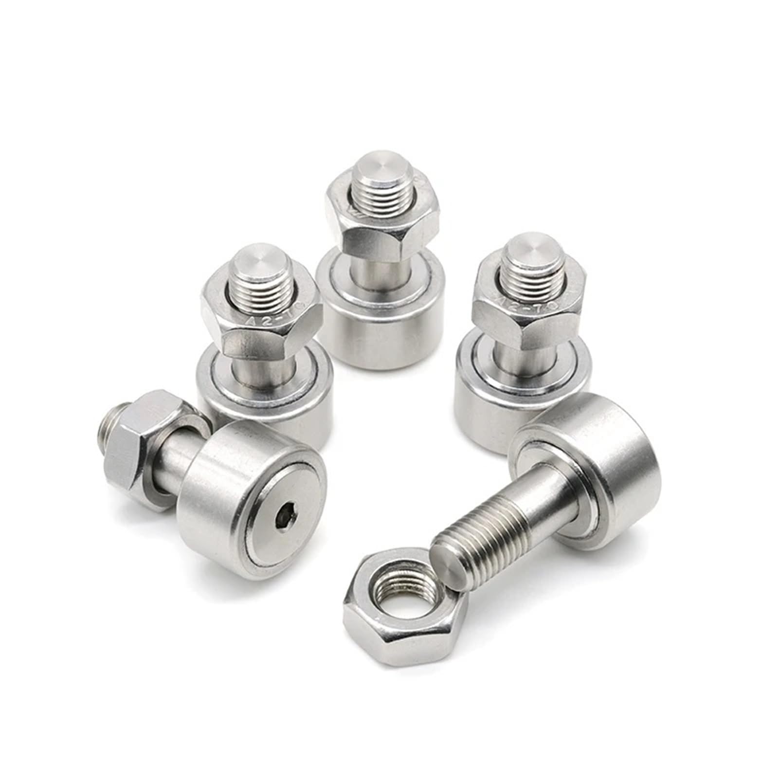 Cojinetes de bolas de ranura profunda 5 piezas de alta precisión KR12 CF4 M4x12x20mm Rodamiento de agujas de pista tipo perno Rodamientos de rodillos de seguidor de leva Rodamientos de rodillos curvos