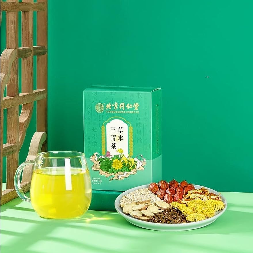 Miniatura 7 de Té de tres hierbas limpiadoras, té verde de tres hierbas, té de hígado de hierbas, extraído de 18 tipos de hierbas, té de hígado de hierbas de China