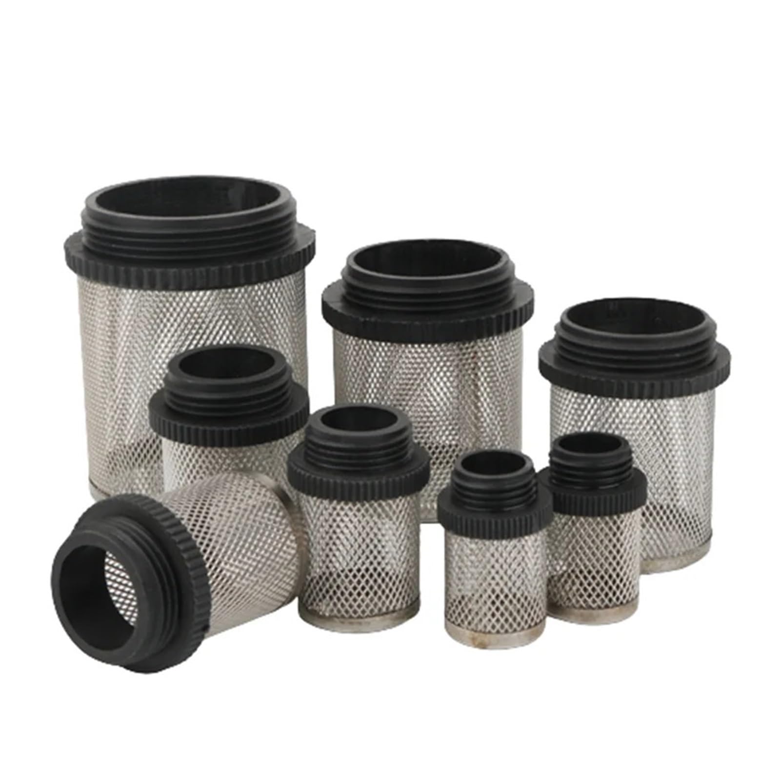 Filtro de acero inoxidable 304 20/25/32/40/50/63 mm for riego jardín, acuario, bomba agua, filtro rosca macho plástico(63mm,10 Pieces)