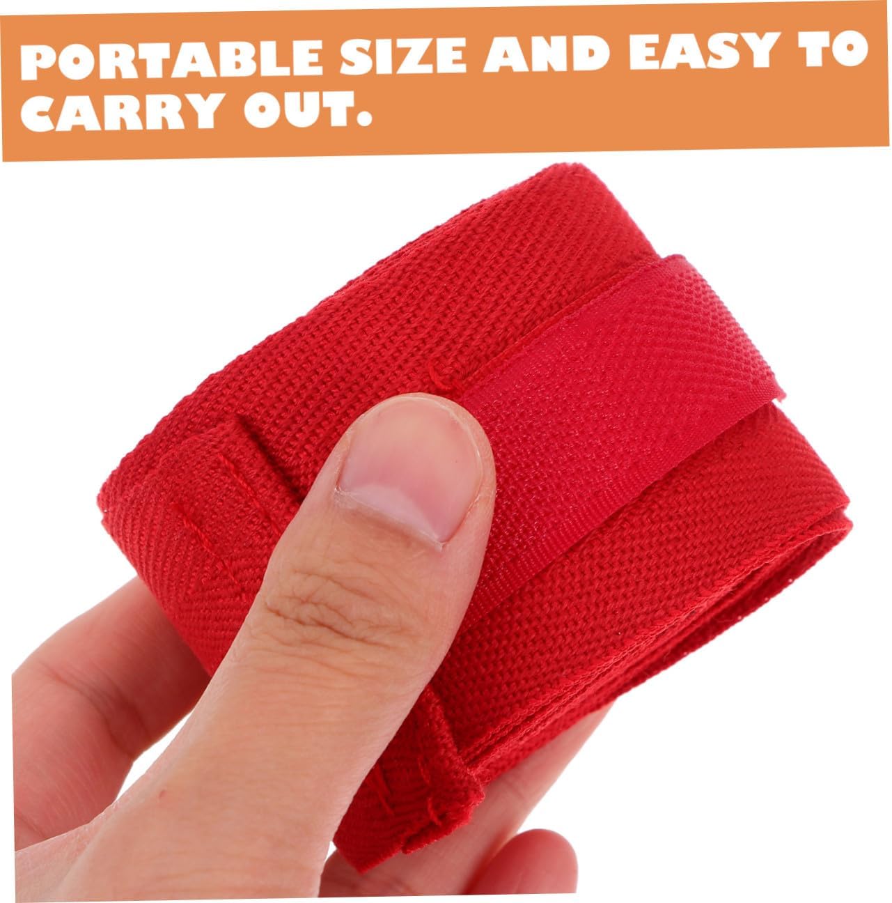2 Pairs Breathable High Elasticity Boxing Hand Wraps Red Wrist Sweatbands for MMA Kickboxing Taekwondo Hand and Wrist Protection Training Gear