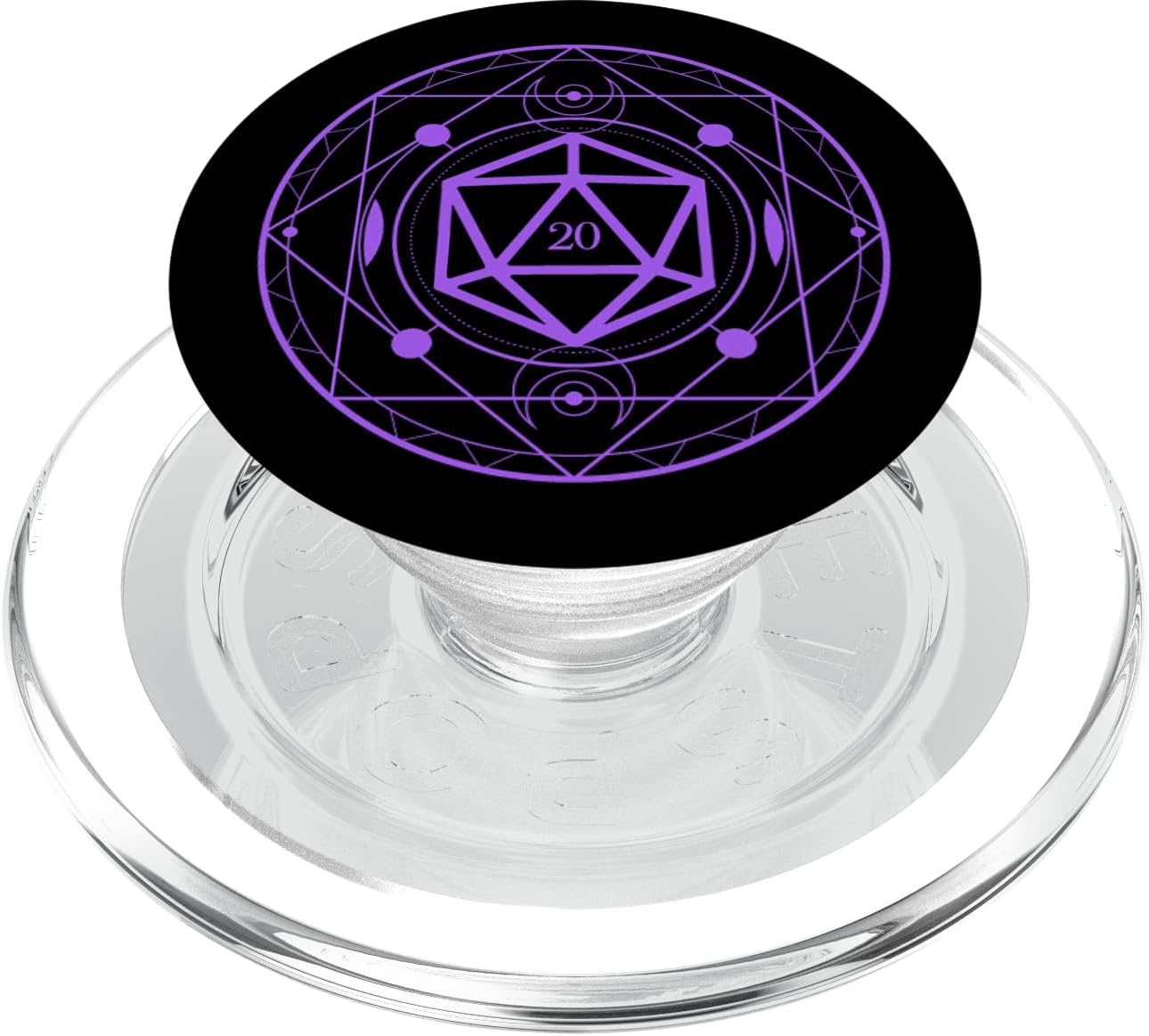 Geometric Minimalist Polyhedral D20 Dice Set Nerdy PopSockets PopGrip for MagSafe