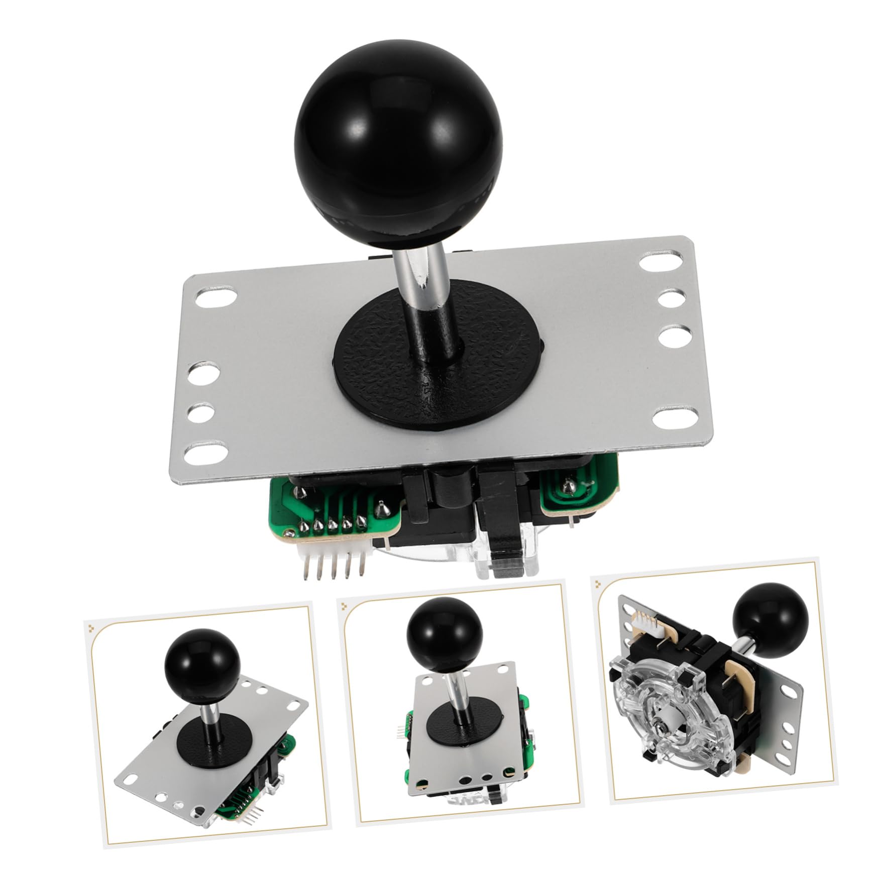 YARNOW Joystick Nero Simulatori di Gioco Game Conter Sticks Joystick di Ricambio per Console di Gioco Scheda di Circuito ABS