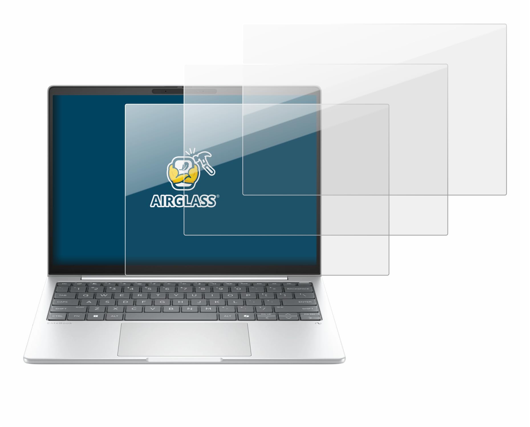 brotect 3 Pezzi Pellicola Vetro per HP EliteBook 8 G1a 13" | Chiara Protezione Schermo Made in Germany, Durezza 9H Anti-Graffio Glass Screen Protector