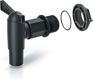 Prosperplast Accesorio para Tanque de Agua - Grifo CANTAP 2, Dimensiones (mm) 150x40x160, Color Negro