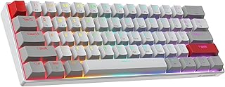 NEWMEN GM610 Wireless Gaming Keyboard,60% Bluetooth USB Wired Hot Swappable Mechanical Keyboard,Programmable,with Extra Keycap Set,RGB Backlit PC Gaming Keyboard for Windows Mac Android(Brown Switch)