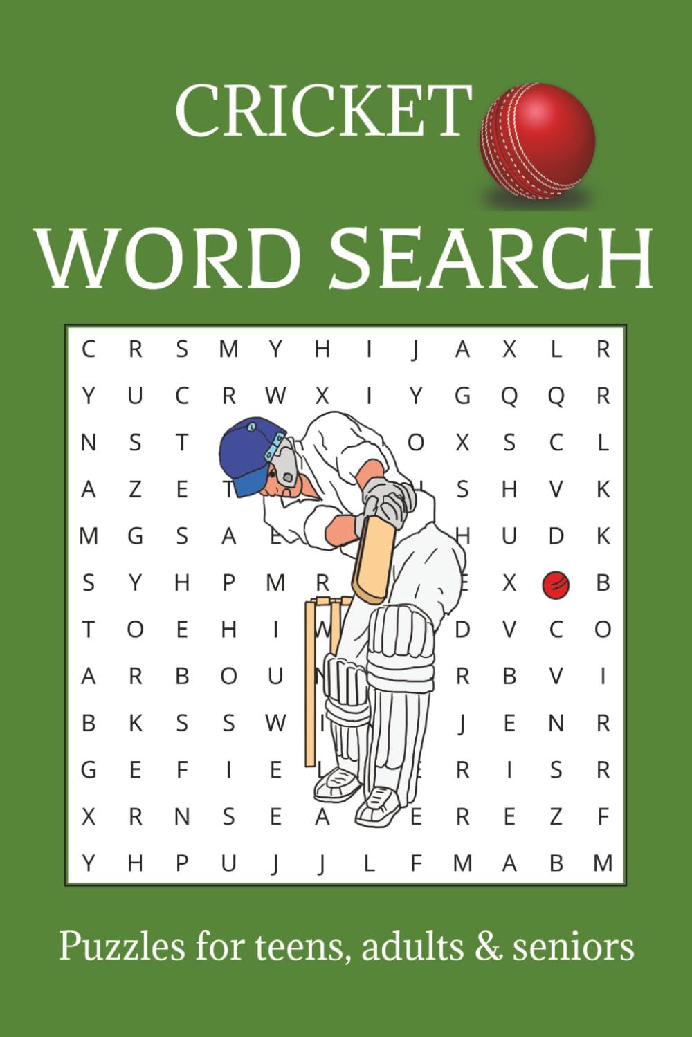 Cricket Word Search Puzzle Book: With Cricket related words for sports fans | 6x9 inches, 110 pages | 55 puzzles – great for gifts…