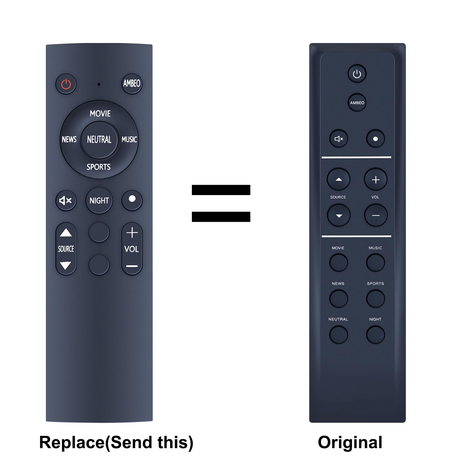 Telecomando di ricambio per Sennheiser AMBEO Soundbar Plus SB02M