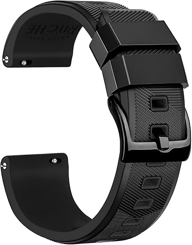 Ritche Correa de reloj de silicona para regalo de Navidad, 0.709 in, 0.787 in, 0.866 in, 0.945 in, correa de goma de liberación rápida para hombres