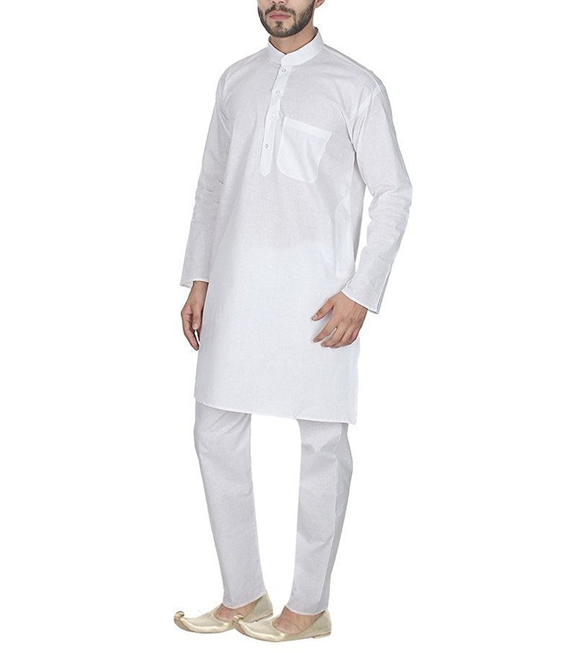 royal kurta Men's White Pure Cotton Kurta Pyjama-picture-48