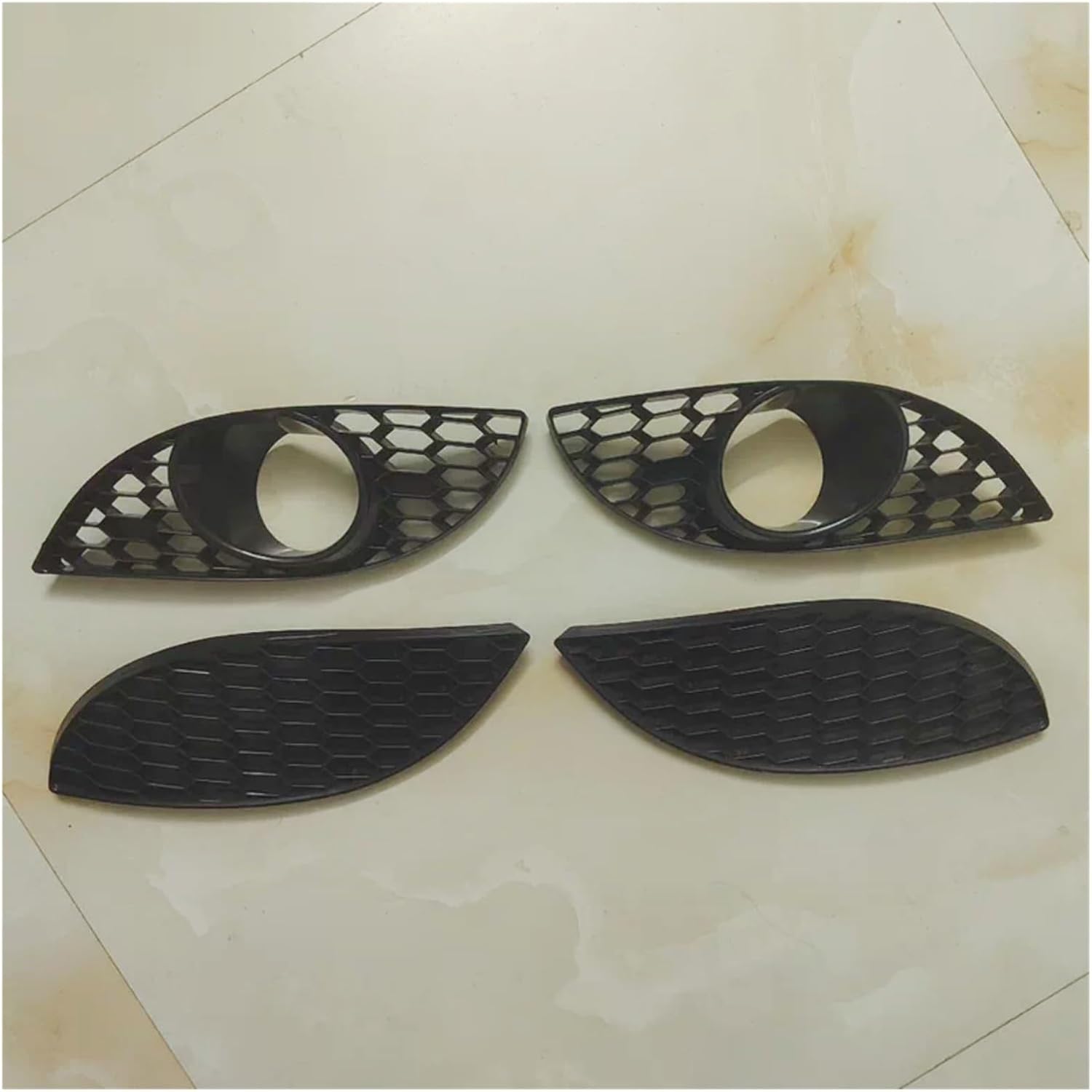 Front Bumper Fog Light Mesh Grille Frame Compatible with BMW 5 Series E60 523 525 530 Modified M5(Style 1)