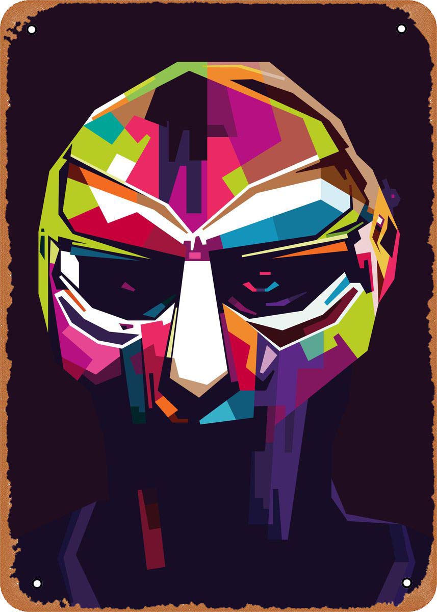 EICOCO Rapper MF Doom Plaque Poster Metal Tin Sign 8" x 12" Vintage Retro Wall Decor