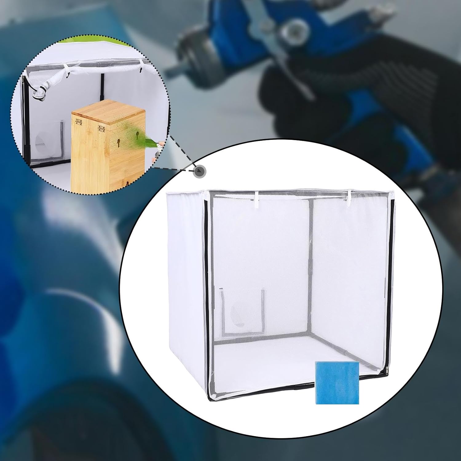FytStycale Portable Paint Booth Airbrush Spray Booth, Easy Assembly, Multipurpose, Spray Paint Tent for Toy Model Small Projects Crafts, 44cm
