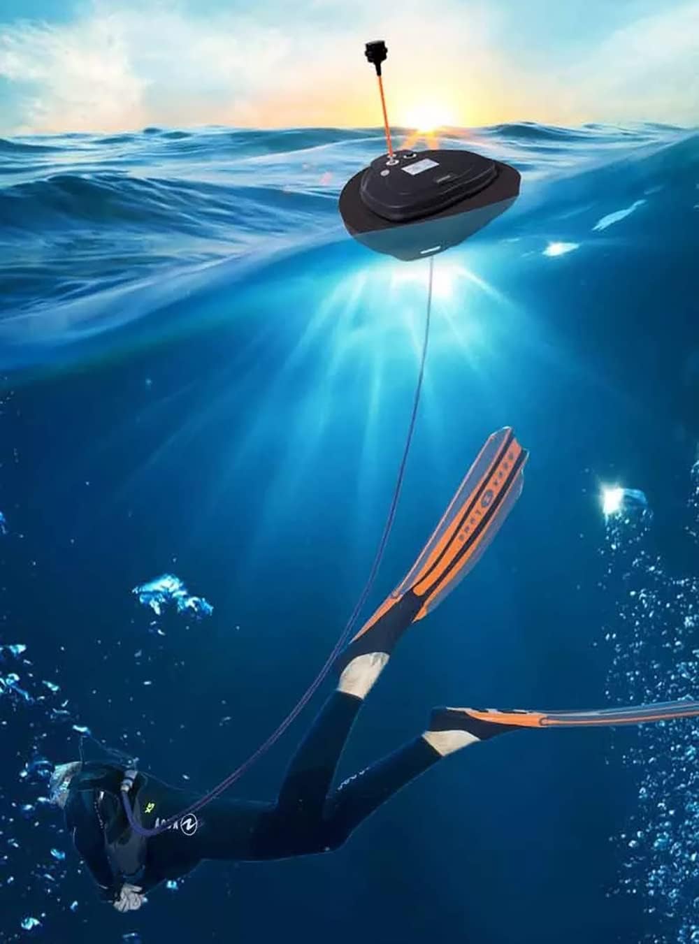 Scuba Tank Diving System, Rechargeable Diving Ventilator, Max Depth 10M/32.8FT, for Underwater Work, Diving, Snorkeling, Underwater Sports (5 Hours)