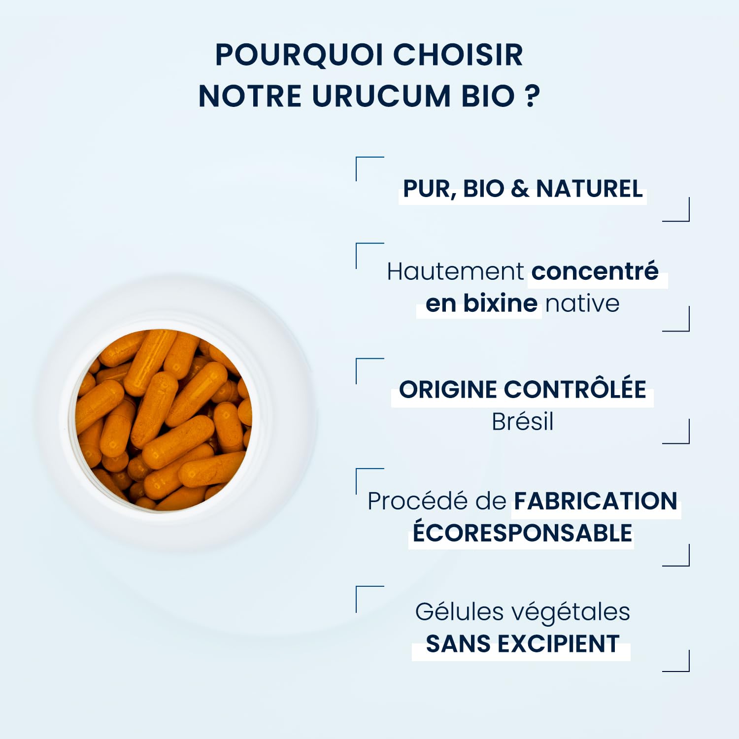 Urucum Bio 600 mg – Titré à 1% en Bixine – Préparateur Solaire Naturel, Teint Bronzage - Bonne Mine & Anti-âge - 100% Pur – Sans Additif - Qualité Premium - 120 Gélules végétales (1 à 2 mois) - Dynveo