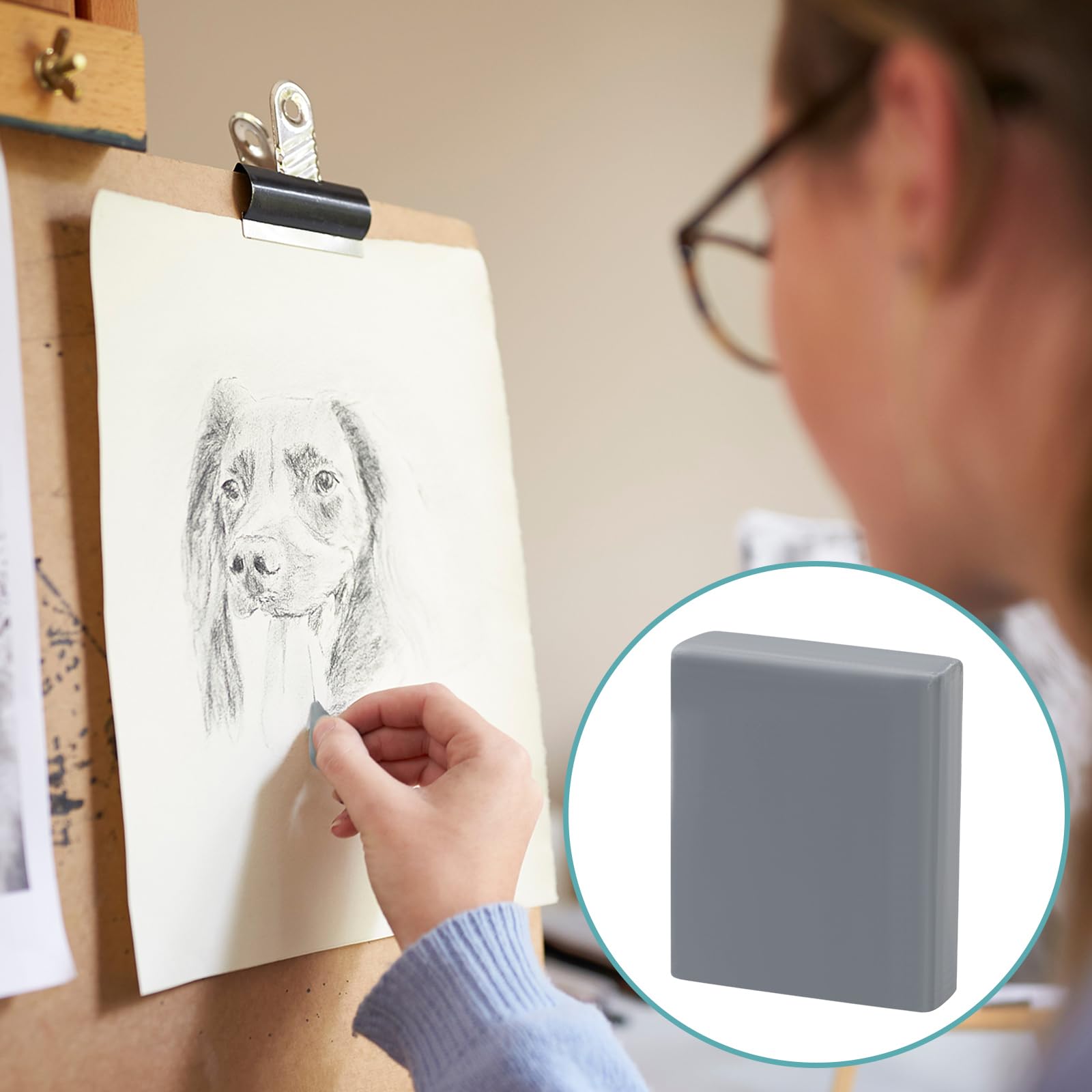 100 Stück geknetete Radiergummis, Großpackung, Zeichnen, Kunst, formbar, geknetet, grau, Skizzierradierer für Künstler, Mischen, Schattieren, Glätten, Korrigieren und Aufhellen Ihrer