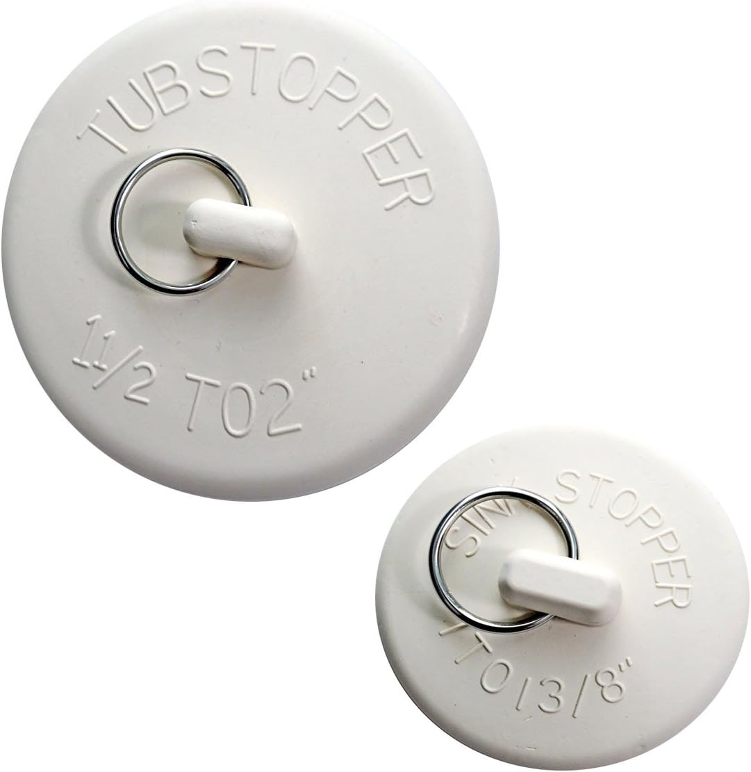 Arology2 Pack Rubber Drain Stopper Plugs, Fit Most Drains with 2 Different Sizes, Works for Bathtubs, Kitchen Sinks, Bathroom, Laundry, and More