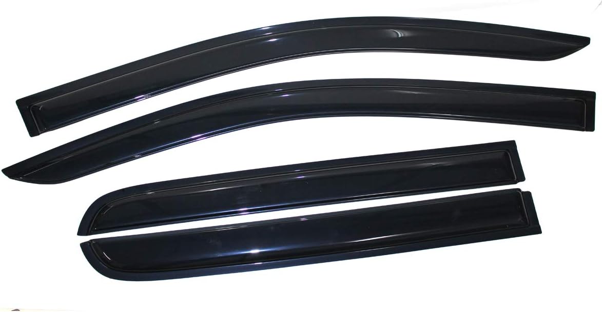 4pcs for 15-19 Colorado/Canyon Crew Cab Sun Rain Guard Window Visor