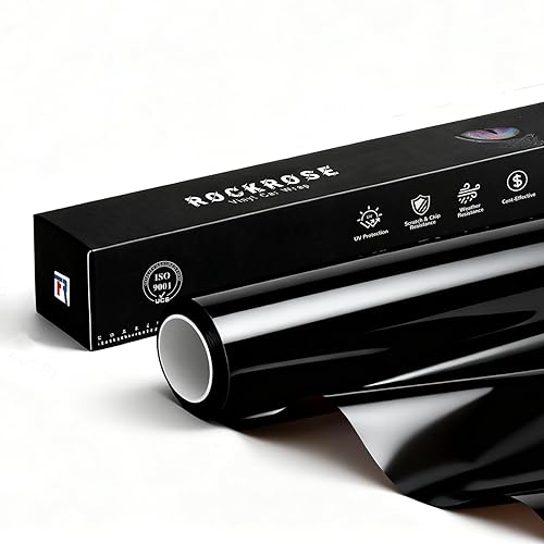 RockRose 2026 Ultra Gloss Black Vinyl Wrap for Cars 12