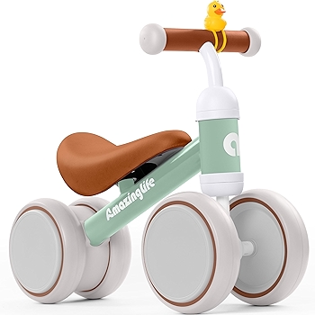 轻绿色无踏板婴儿平衡车适合1岁宝宝礼物