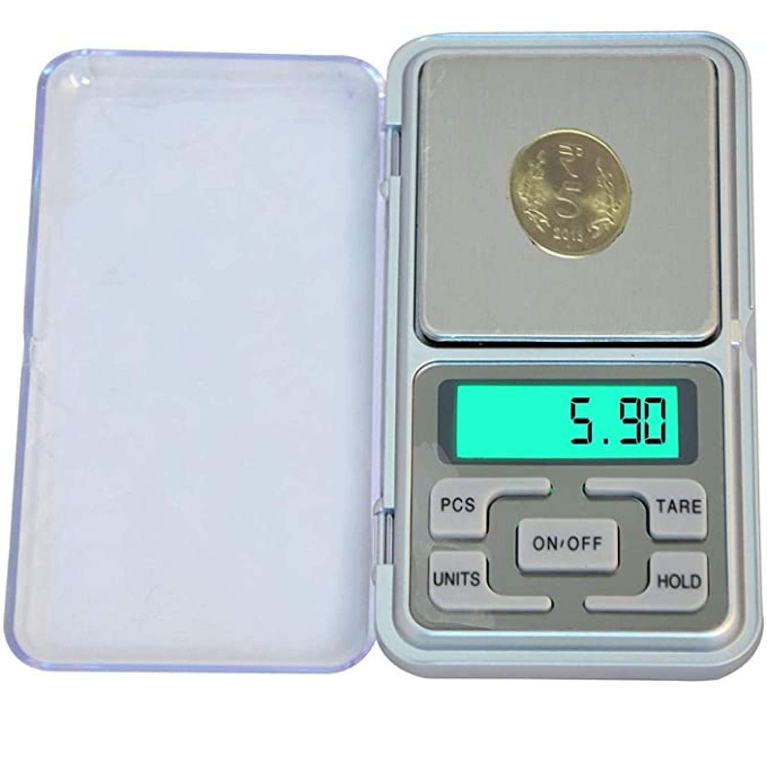 i-Measure Mini Pocket Weight Scale Digital Jewellery/Chem/Kitchen Small Weighing Machine With Auto Calibration, Tare Full Capacity, Operational Temp 10-30 Degree (600/0.01 G), Silver
