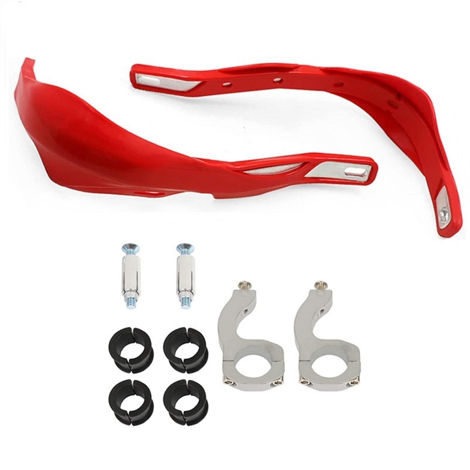 Guardamanos Para SUZUKI Para KAWASAKI Para YA.MA.HA Motocicleta 28mm 22mm Manillar Protección Manillar Manillar Manillar Protectores Mano Puños De Moto (Color : Red)