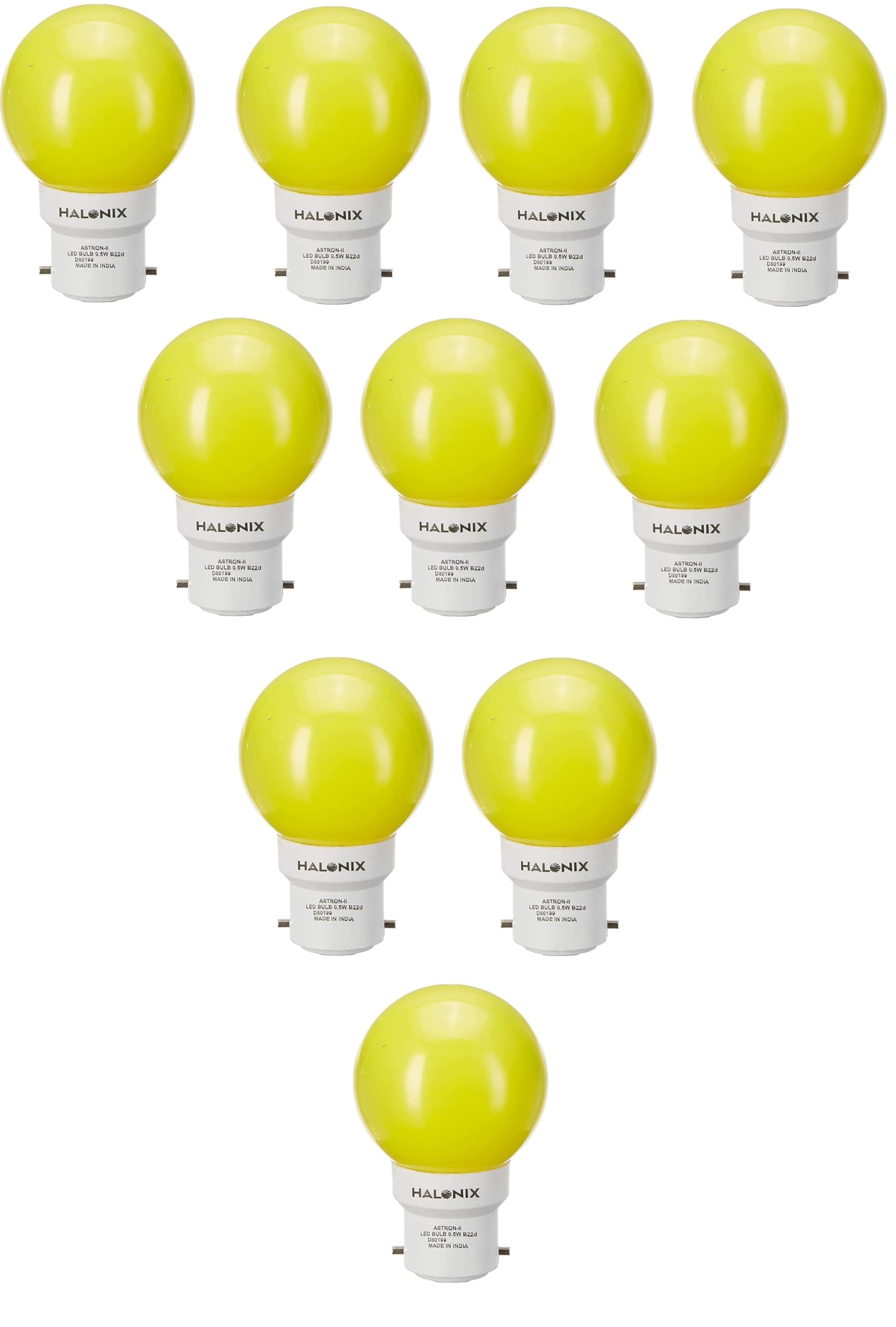 Halonix B22 0.5-Watt Led Night Bulb (Pack of 10, Yellow, Round) (B0CXXWH6XY) Amazon Price History, Amazon Price Tracker