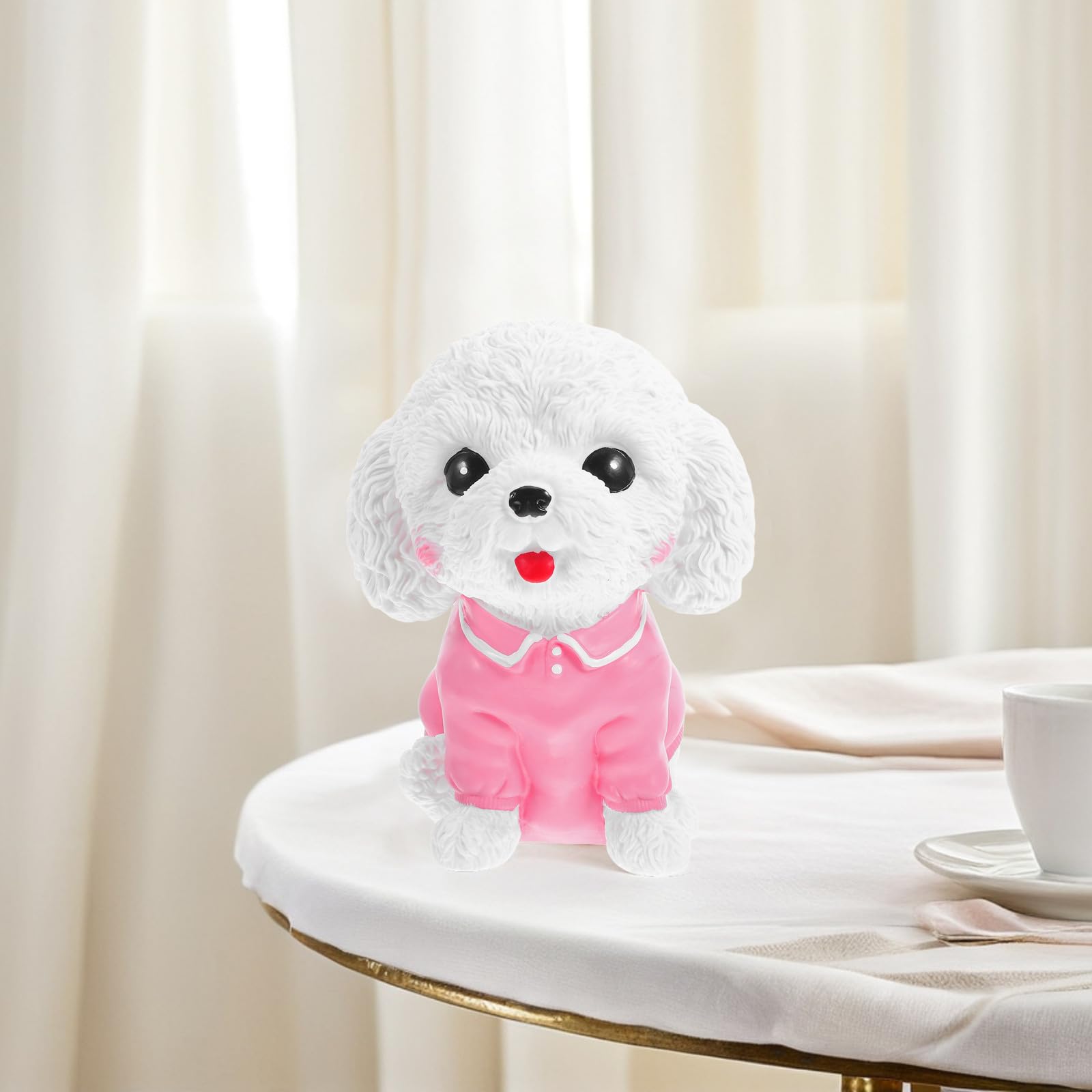 Veemoon Tirelire de Chien Mignon Structure Anti-Chute pour Garçon et Filles en PVC Grosse Capacité Facile à Utiliser, pour Bureau ou Chambre
