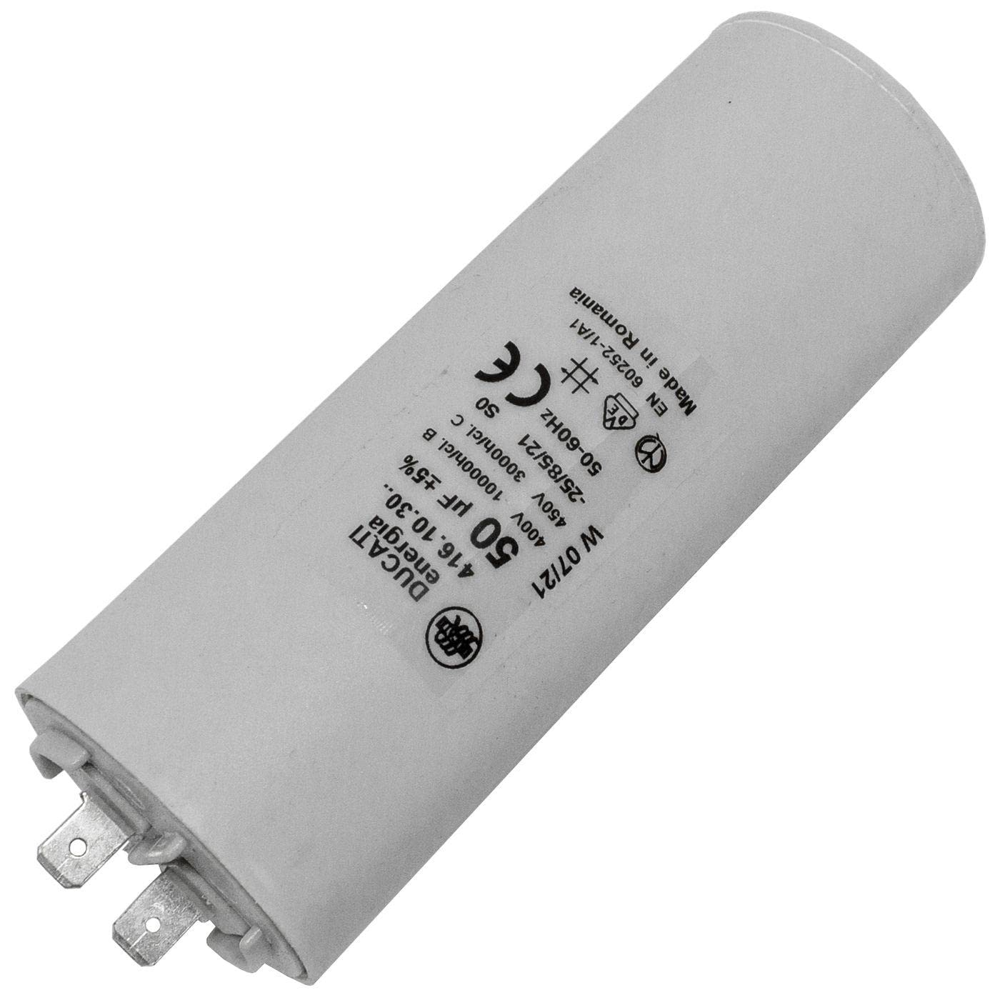 Condensatore Di Avviamento Ducati 20µF 400V 40x70mm Con Cavo 35cm - Per Motori - Foto 4