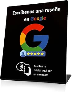 Tarjeta NFC para reseñas en Google | Preprogramada para el Inicio inmediato | Obtén más reseñas - Negro