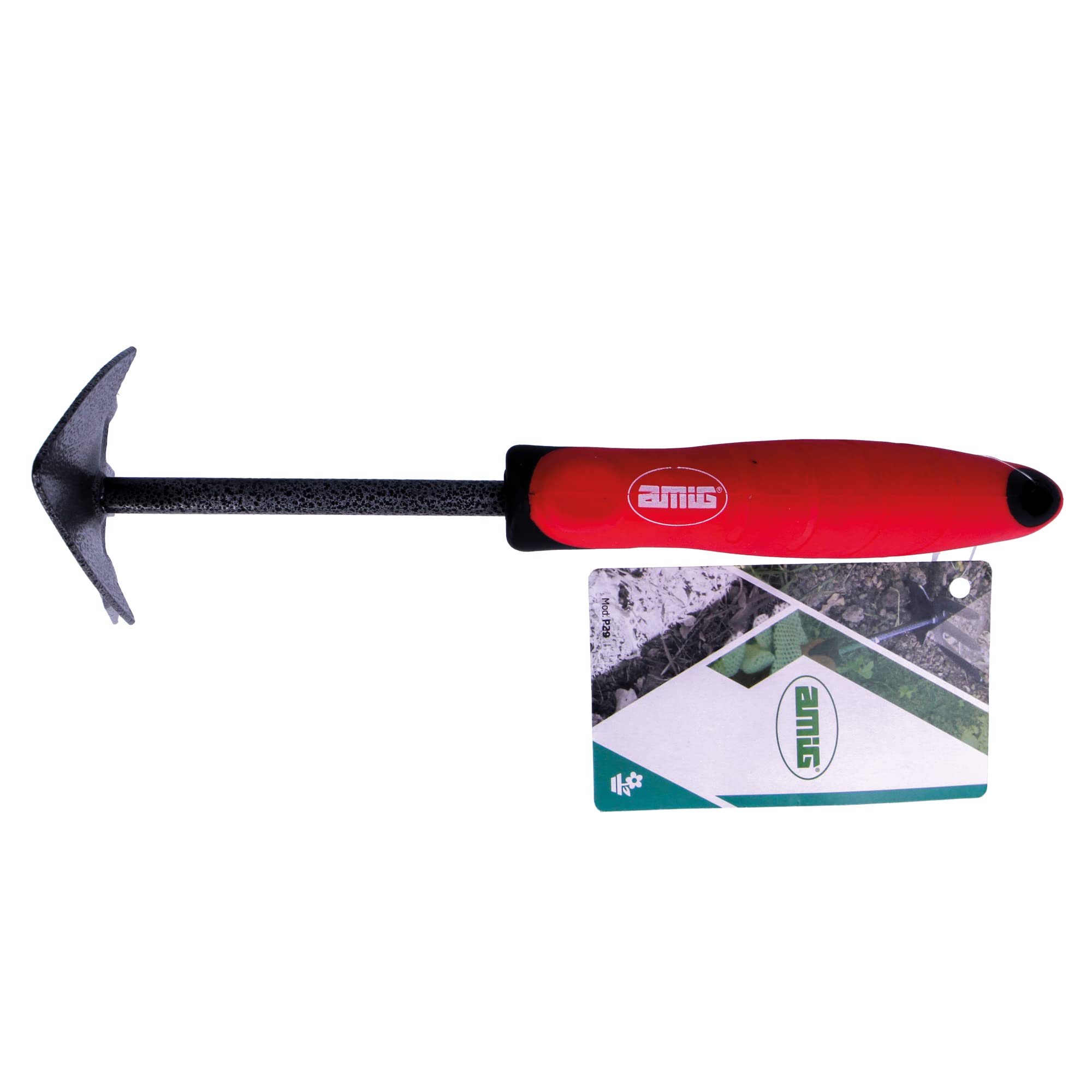 AMIG Gartenlanze & Gabel Set - Gartenwerkzeug Mit ABS-Griff In Rot-Schwarz, 30,5 Cm