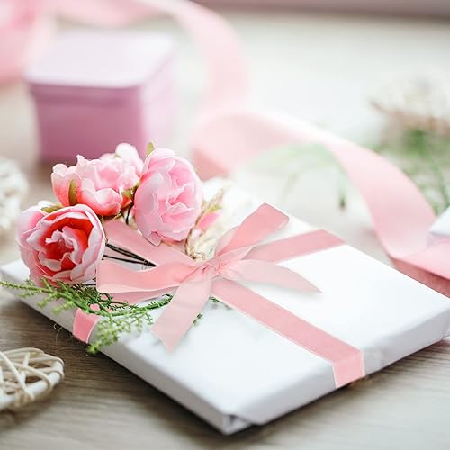 Miniatura 178 de Chuangdi 3/8 pulgadas, 60 yardas, cinta de terciopelo azul verde azulado de Navidad, cintas anchas de terciopelo vintage para adornos de árbol