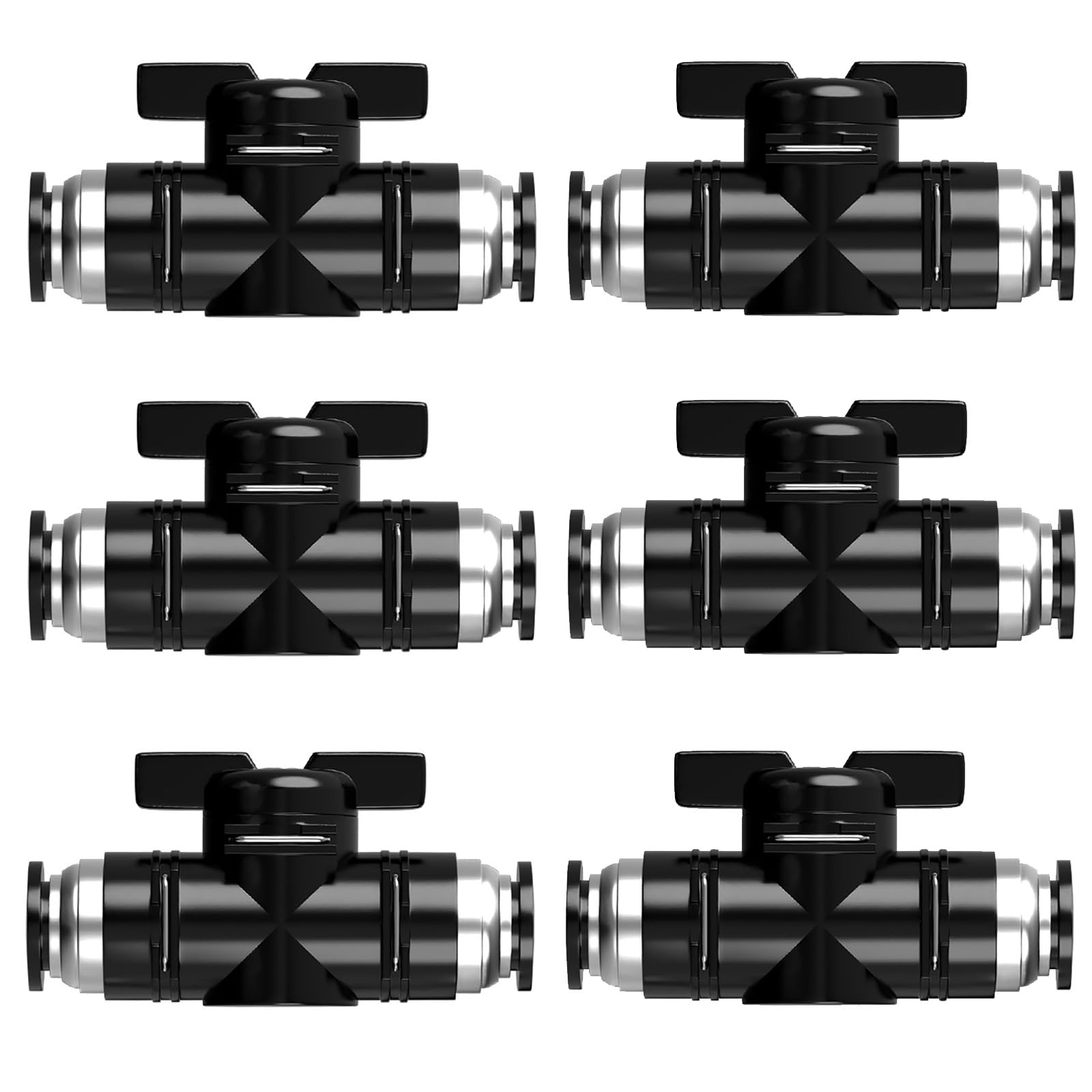 6 Pezzi Tubo Dritto 8Mm Connettore Pneumatico Dritto Valvole Pneumatici Valvola Pneumatica Valvola a Sfera Valvola Dell'Aria Buona Tenuta, per Il Collegamento Rapido di Condotti d'Aria