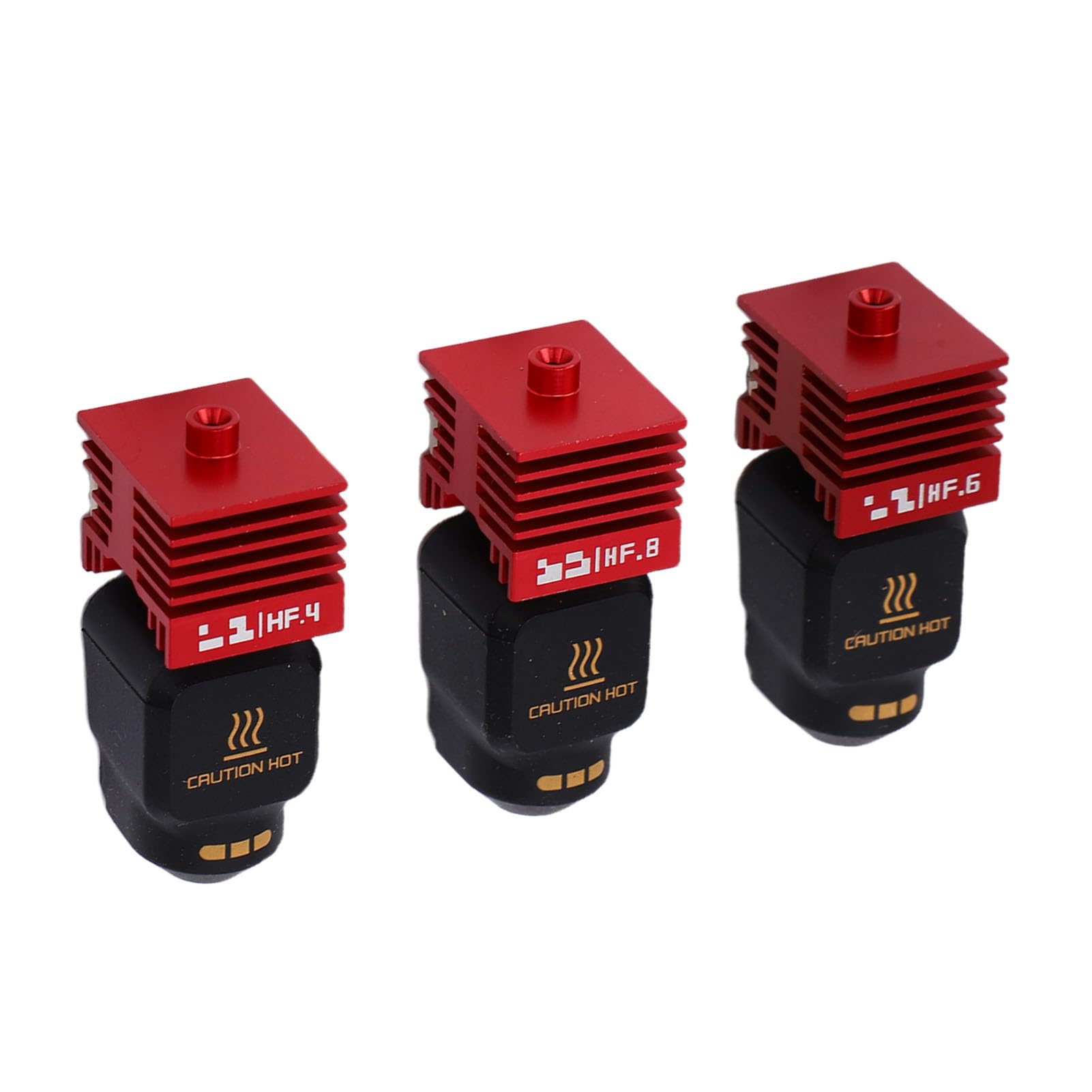 Topiky Kit de Hotend de Alto Flujo para Impresora 3D Lab, Repuesto, 3 | 0.4mm 0.6mm 0.8mm Nozzle Set, Hardened Steel with Nano Coating, for X2D P2S H2D H2S H2C Left A1 A1 Mini