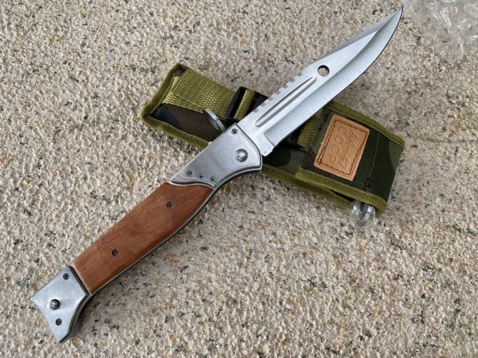 FARDEER Knife Cuchillo de herramienta para acampar al aire libre KA47,15 cm Hoja forjada con precisión de, Herramienta de Camping para Pesca, Caza, Actividad Deportiva
