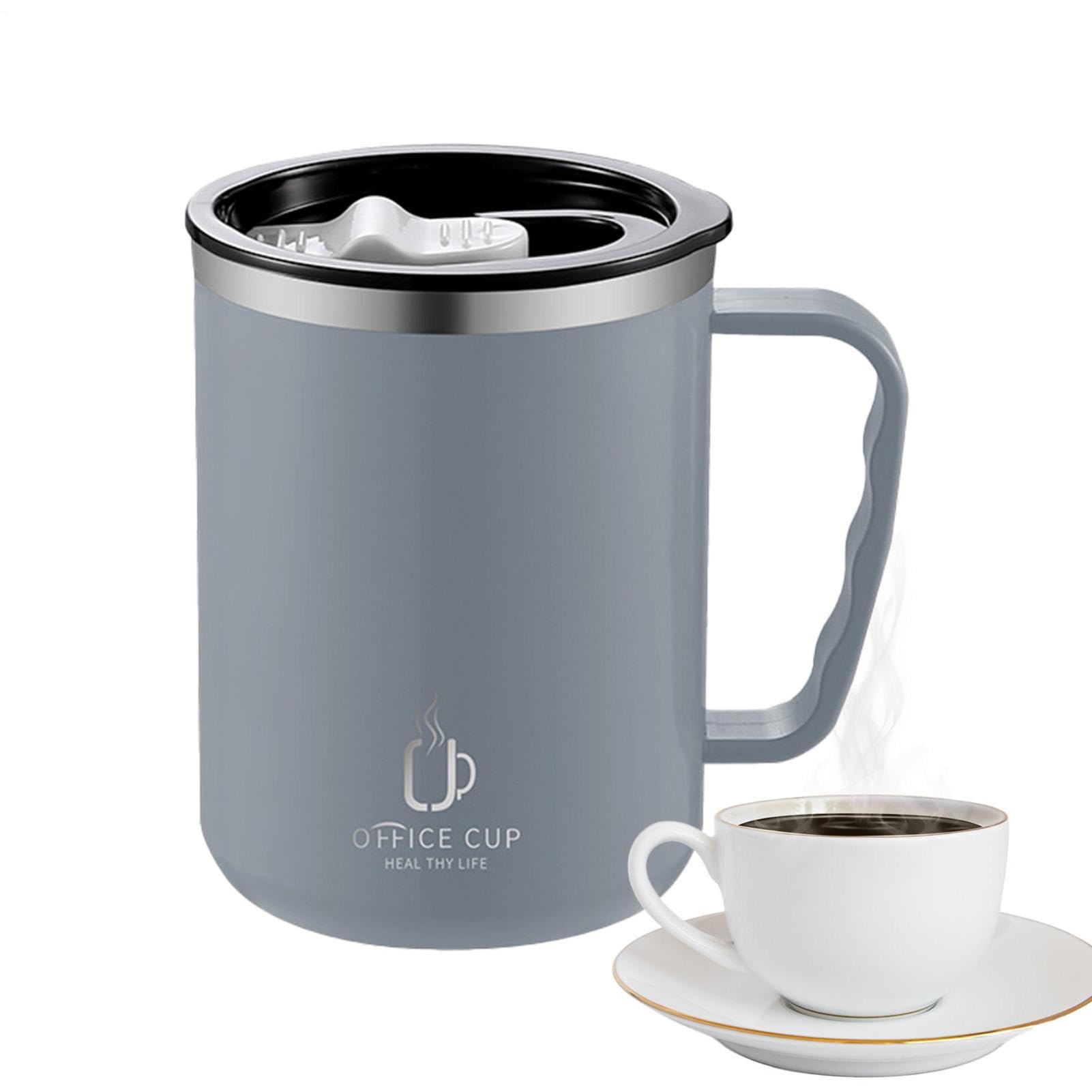 Taza de café aislada de acero inoxidable: vaso de viaje de 500 ml con tapa para bebidas frías