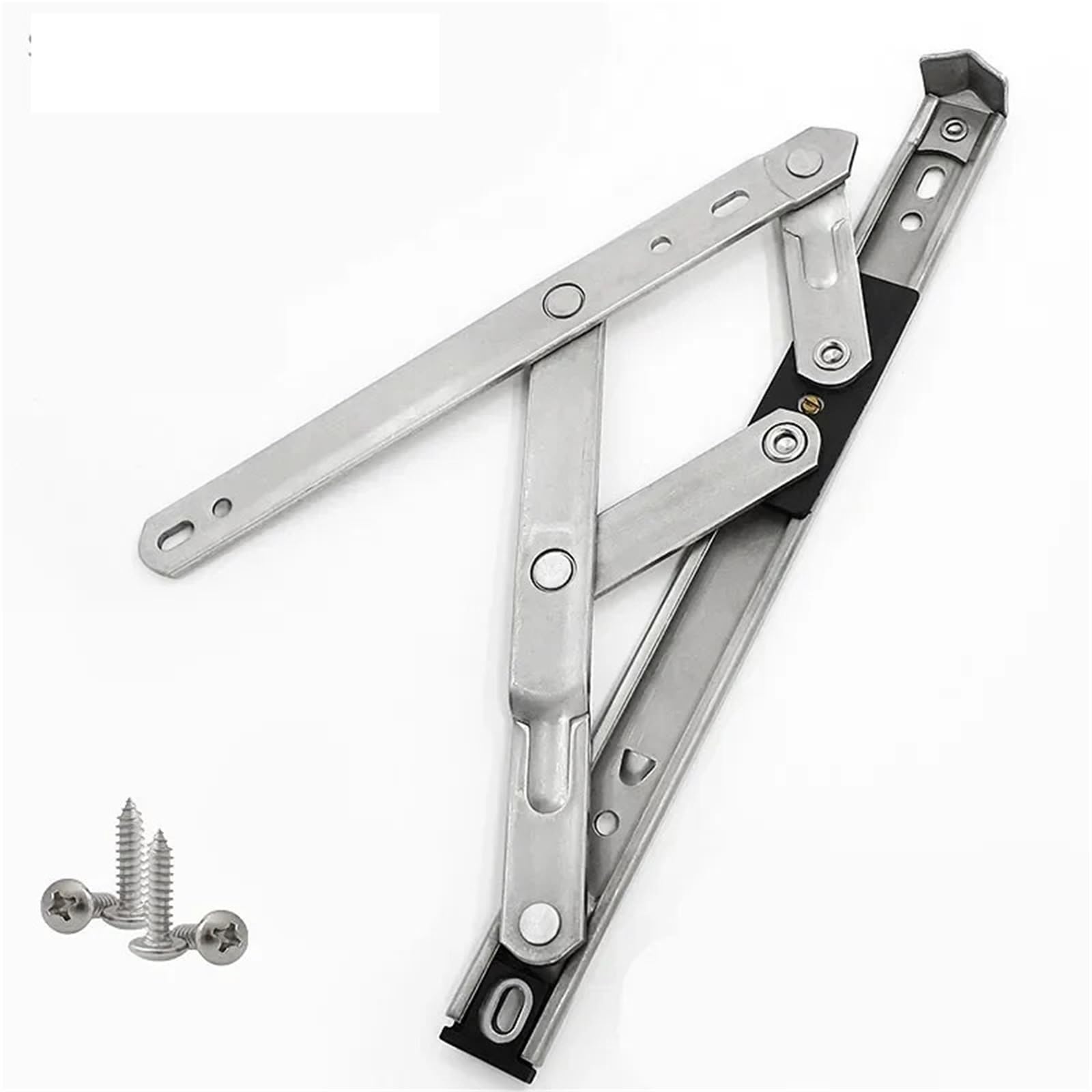 Window Hinge 2pcs Thickened 304 Stainless Steel Four-Link Slide Stay Flat Open Doors and Windows Stay Push Pull Window Strut Bracket Door Hinge(A2)