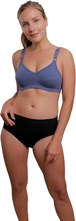 Cottonique 100% Organic Cotton Womens Latex-Free Waist Brief 2/pack | Black